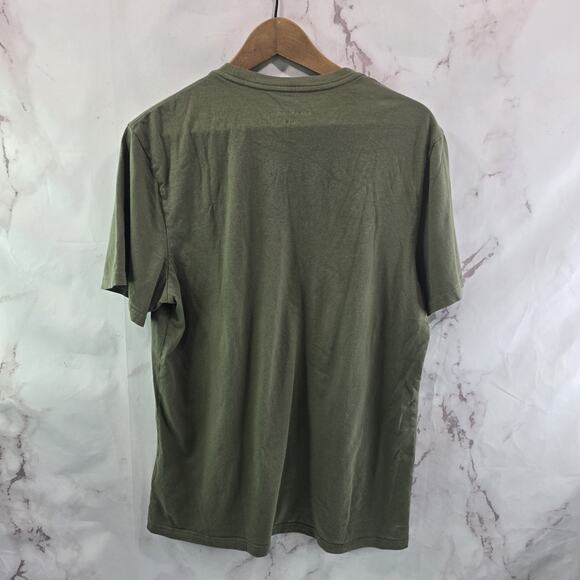 Everlane T Shirt Mens Army Green Short Sleeve Crew Organic Cotton Lightweight - Picture 5 of 9